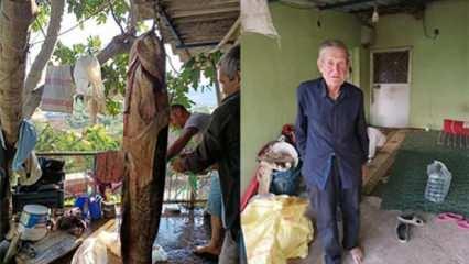 71 yaşındaki balıkçı oltayla 70 kiloluk yayın balığı yakaladı