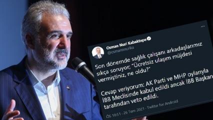 İmamoğlu'nun veto kararı sonrası İBB Meclisi'nde AK Parti ve MHP grubu harekete geçti