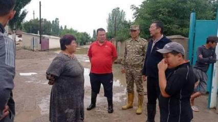 Kırgızistan'ı sel vurdu: Onlarca ev sular altında