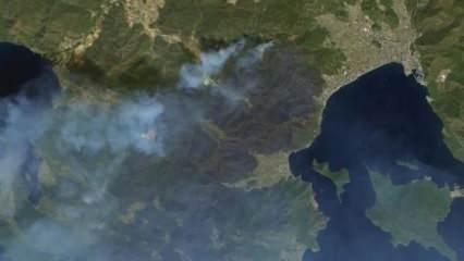 Türk uyduları Manavgat ve Marmaris'teki orman yangınlarını uzaydan görüntüledi