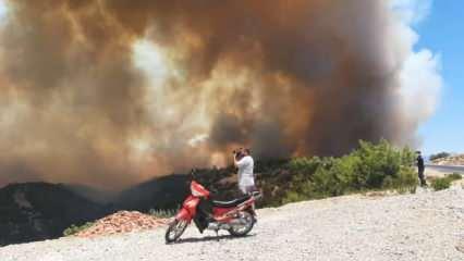 Manavgat'taki yangından kaçış böyle görüntülendi! İşte bölgeden fotoğraflar...