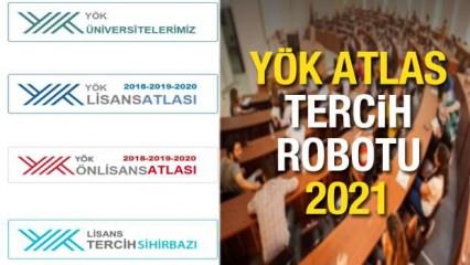 YÖK Atlas tercih robotu! 2021 Üniversite taban puanı, kontenjanı ve başarı sıralaması sorgulama!