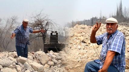 Manavgat'taki yangında 4 evi yandı! 54 yıllık emeği 2 saatte kül oldu