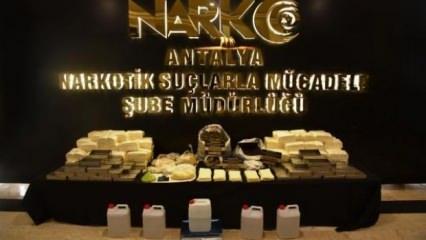 Antalya'da 3,3 milyon kullanımlık uyuşturucu ele geçirildi