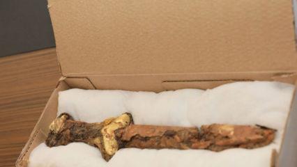 MÖ 5. yüzyılda kullanılan altın kaplamalı tören kılıcı keşfedildi