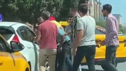 Taksiciler, yokuşta arabayı kaldıramayan kadın sürücü adayına saldırdı!