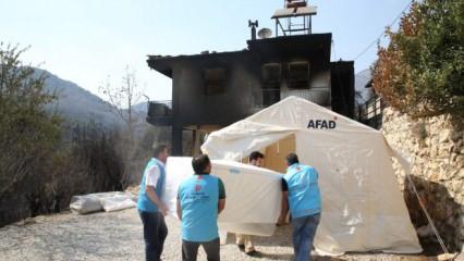 Türkiye Diyanet Vakfı, Manavgat'ta evleri yanan ailelere beyaz eşya yardımında bulundu