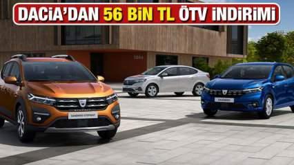 Dacia'dan 56 bin TL ÖTV indirim! 2021 ÖTV indirimli Sandero Lodgy Duster Dokker yeni fiyat listesi