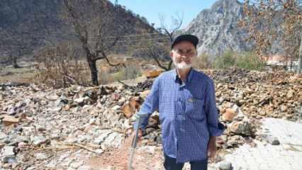 82 yaşındaki yaşlı adam dehşet anlarını anlattı! 'Her şeyim kül oldu gitti'