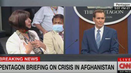 Afgan gazeteci Nazira Karimi gözyaşları içinde sordu! Benim Cumhurbaşkanım nerede