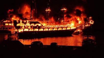 Son dakika haberi: Alanya'da tur teknelerinde yangın