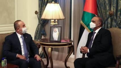 Bakan Çavuşoğlu, Ürdün Başbakanı Al-Khasawneh ile görüştü