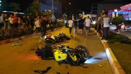 Osmaniye'de karşı şeride geçen otomobil motosikletlileri biçti: 3 yaralı