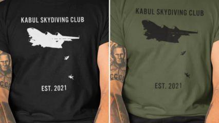 Uçaktan düşerek ölen Afganlarla dalga geçen tişörtlerin satışı durduruldu