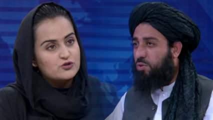 Taliban yöneticisiyle kadın gazetecinin programı dikkat çekti