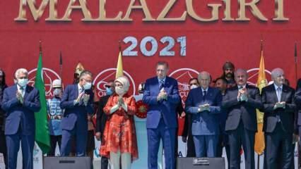Başkan Erdoğan ve Devlet Bahçeli Malazgirt Milli Park'ında bir araya geldi