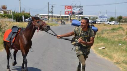 İzmir’den Batman’a saygı yürüyüşü! ‘Kaşif’ adını verdiği atıyla kilometreleri aşacak