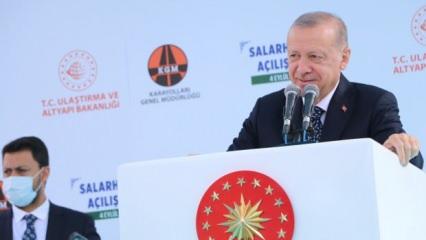 Cumhurbaşkanı Erdoğan Salarha Tüneli'ni hizmete açtı