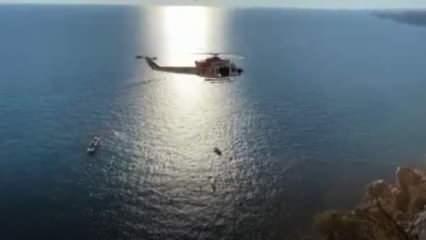 Sahil Güvenlik helikopterinden nefes kesen operasyon!