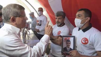  Ahmet Davutoğlu'nu çılgına çeviren sözler! Evlat nöbetindeki ailelerle tartıştı