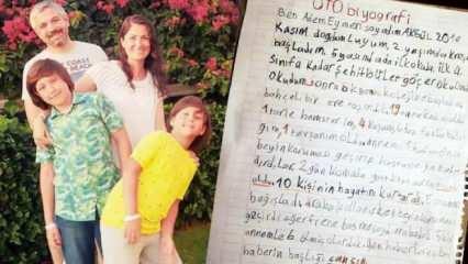 Annesini kaybeden Eymen'in okulda yazdığı satırlar yürekleri dağladı
