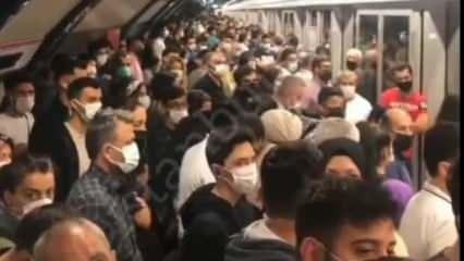 Mahmutbey Mecidiyeköy Metro hattında skandal görüntü!