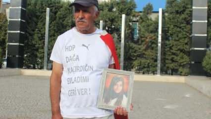HDP binası önünde başladı kaçırılan kızı için Ankara'ya yürüyecek