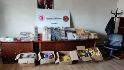 İstanbul'da 1 milyon lira değerinde kaçak tütün ele geçirildi