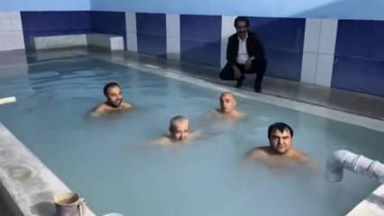 Kaymakam&rsquo;dan ilgin&ccedil; il&ccedil;e tanıtımı, havuzdakiler şoke oldu