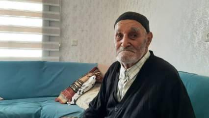 107 yaşındaki Osman dedenin son isteği oğlunu görmek