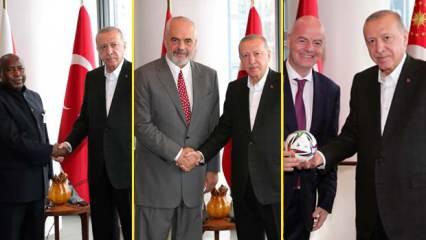 Cumhurbaşkanı Erdoğan'dan New York'ta üst düzey temaslar