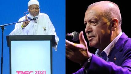 Erdoğan'dan önce kürsüye çıkan Siraj Wahhaj: Siz bütün Müslümanların liderisiniz