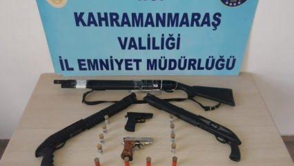 Kahramanmaraş'ta çok sayıda silah ele geçirildi