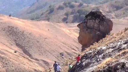 Muş Ovası'na bakan 'kaya adam' turizme kazandırılacak