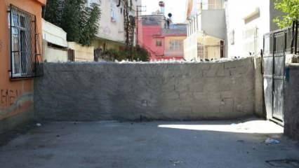 'Tapulu arazim' dedi sokağı duvar örerek kapattı