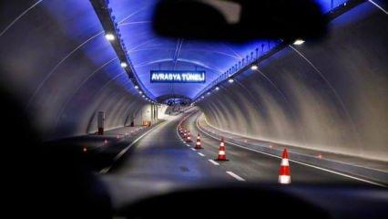 Avrasya Tüneli'ni 5 yılda 77 milyondan fazla araç kullandı