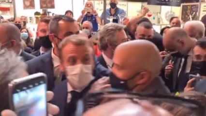 Macron'a yumurtalı saldırı