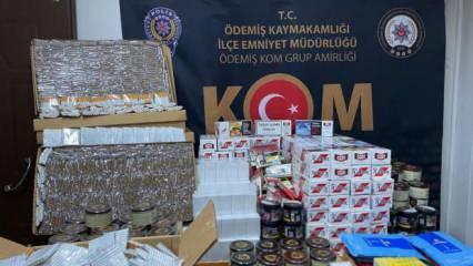 İzmir'de kilolarca kaçak tütün ele geçirildi