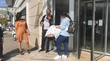 Müzisyen baba taburcu olan bebeğini hastane kapısında kemanla karşıladı