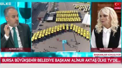 Bursa Büyükşehir Belediye Başkanı Alinur Aktaş Ülke TV'de soruları cevapladı