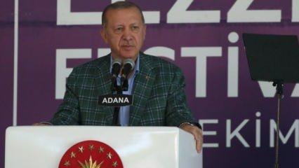Cumhurbaşkanı Erdoğan Adana'da karşılaştığı pankartı anlattı