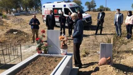 Eşinin vasiyeti olan ambulansı bağışladı, önce mezarını ziyaret etti!
