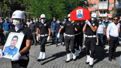 Kalp krizi sonucu hayatını kaybeden polis memuru için tören düzenlendi