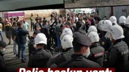 Polis kağıt toplayıcılarına baskın yaptı ortalık karıştı