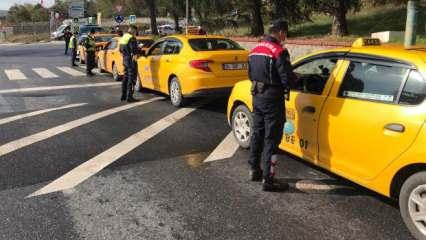 İstanbul'da jandarmadan taksicilere denetim
