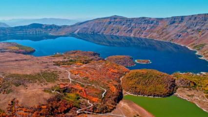 Burası dünyanın en büyük 2. krater gölü: Manzara müthiş!