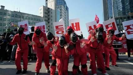 G.Kore'de on binlerce işçi, çalışma koşullarının iyileştirilmesi talebiyle sokağa çıktı