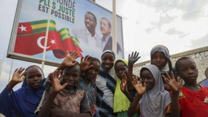 Togo'da Başkan Erdoğan coşkusu! Sokaklar Türk bayraklarıyla donatıldı