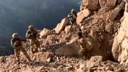 Avaşin'de 4 PKK'lı teröristin teslim olduğu anlar kamerada