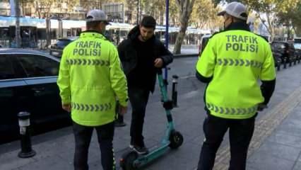 Fatih'te scooter denetimi: Kural ihlaline ceza yağdı